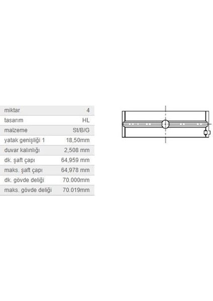 Ana Yatak Std Tk. Vag 80 100 A4 A6 A8 Passat 91-