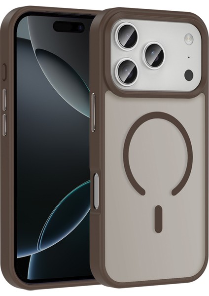 iPhone 17 Pro Max Kılıf M-Safe Şarj Özellikli Mat Arka Yüzey Sio Kapak