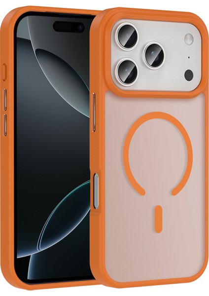 iPhone 17 Pro Max Kılıf M-Safe Şarj Özellikli Mat Arka Yüzey Sio Kapak modelleri