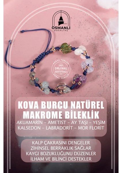 Renkli Taşlı Makrome Bileklik, Doğal ve Şık Bir Takı Seçeneği