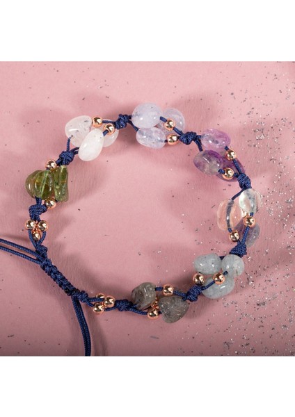 Renkli Taşlı Makrome Bileklik, Doğal ve Şık Bir Takı Seçeneği indirimleri