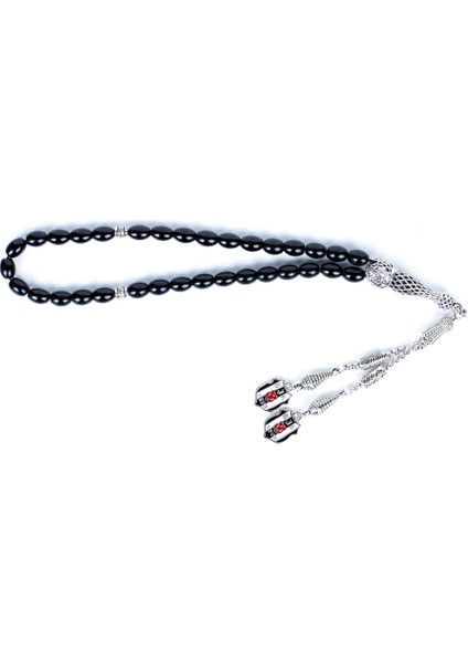 Siyah Doğal Taş Tespih, Şık ve Zarif Takı Aksesuarı