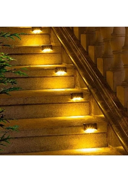 Solar Güneş Enerjili Köşebent 4lü Set Merdiven Veranda Bahçe LED Lamba fırsatları