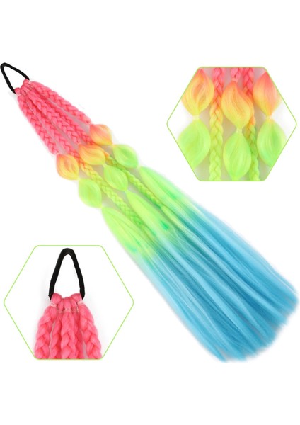 Balon ve Düz Salaş Örgülü Lastikli At Kuyruğu - ACM05 fiyatları