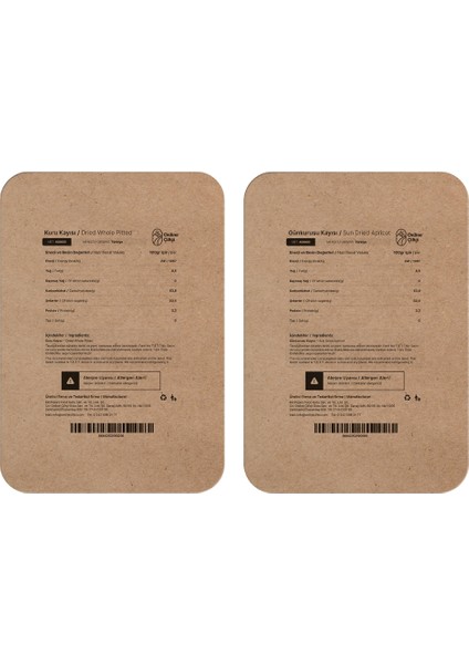Sarı Kayısı 400GR ve Günkurusu Kayısı 400GR Ikili Set fiyatları