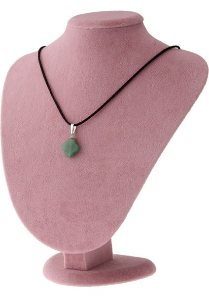 Doğal Aventurin Yonca Kolye Ucu, Şık ve Sertifikalı Takı Parçası modelleri