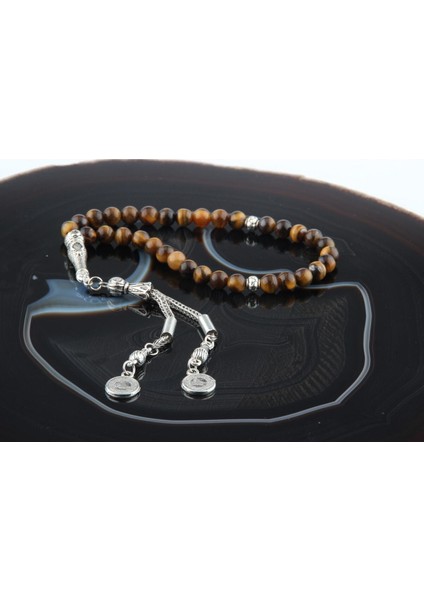 Kahverengi Kaplan Gözü Doğaltaş Tesbih 6 Mm, T204 fiyatları