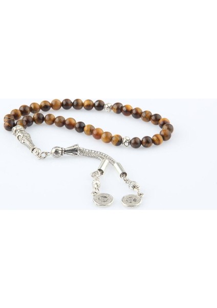 Kahverengi Kaplan Gözü Doğaltaş Tesbih 6 Mm, T204 modelleri