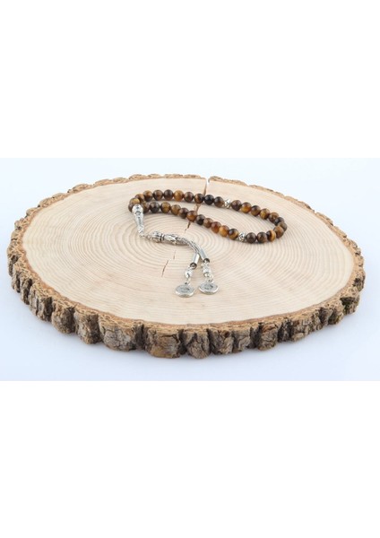 Kahverengi Kaplan Gözü Doğaltaş Tesbih 6 Mm, T204 fırsatları