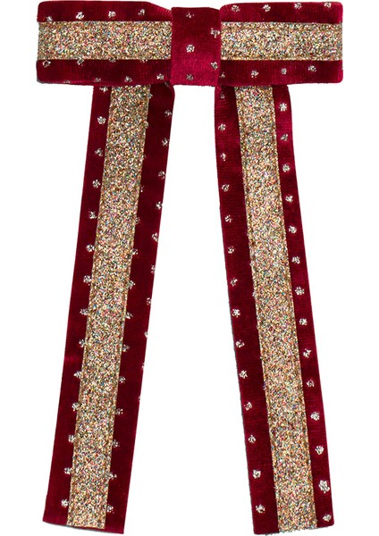 Mimi & Lula Circus Glitter Bow Toka - Red