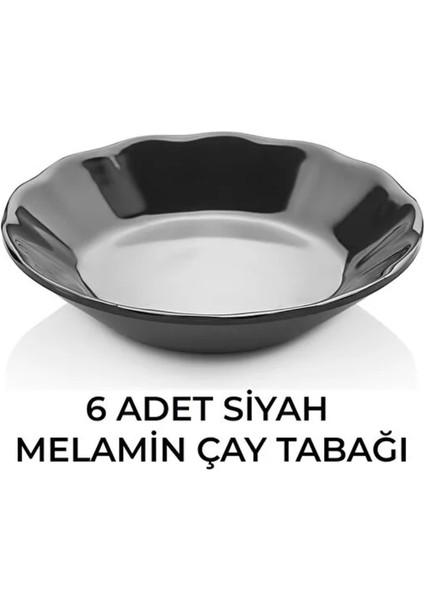 Atlas 6’lı Renkli Melamin Çay Tabağı Seti 11 cm - 1. Sınıf Termogold Cafe & Restoran Çay Tabağı S344
