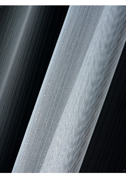 Simli Bambu Tül Perde | 1/3 Sık Pile | Işıltılı | Ütü Gerektirmez | En Çok Tercih Edilen Tül Perde