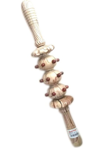 Ahşap Masaj Merdanesi, 5 Tekerlekli, Uzak Doğu Tarzı Rahatlatıcı Masaj Aracı