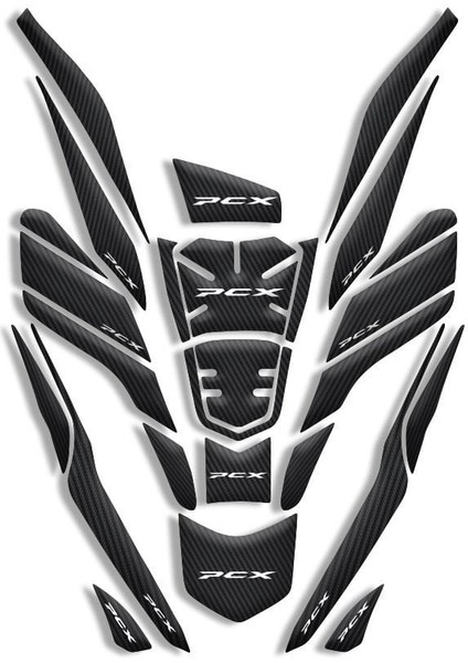 Pcx 26 Parça Tank Pad Seti Karbon Detaylı Full Set