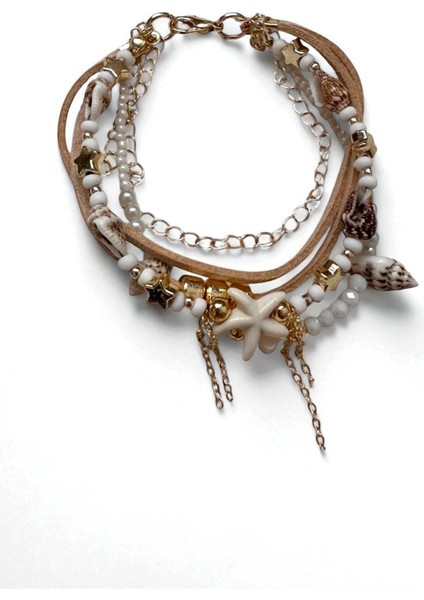 Bohem ve Etnik Tarzda Doğal Taş Çoklu Bileklik Seti, Şık ve Özgün Tasarım