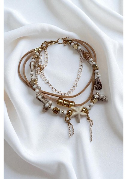 Bohem ve Etnik Tarzda Doğal Taş Çoklu Bileklik Seti, Şık ve Özgün Tasarım fiyatları