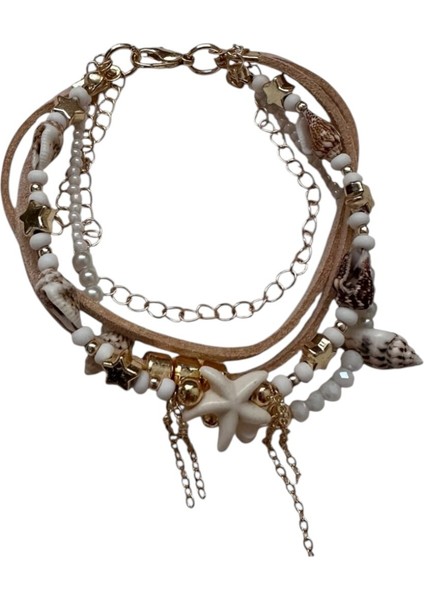 Bohem ve Etnik Tarzda Doğal Taş Çoklu Bileklik Seti, Şık ve Özgün Tasarım