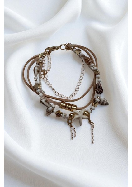 Bohem ve Etnik Tarzda Doğal Taş Çoklu Bileklik Seti, Şık ve Özgün Tasarım