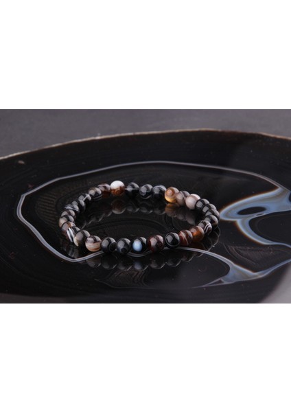 Doğal Taş Göz Akik Bileklik, Çok Renkli, Şık ve Enerjik Aksesuar. fırsatları