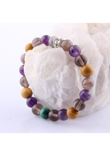 Renkli Doğal Taş Bileklik Oğlak Burcu Için Şık Takı M022 fiyatları