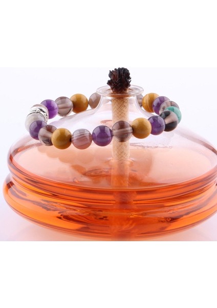 Renkli Doğal Taş Bileklik Oğlak Burcu Için Şık Takı M022 fırsatları