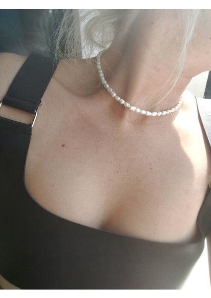 Beyaz Gerçek Inci Kolye, Şık ve Zarif Tasarım, Doğal Güzellik. fiyatları