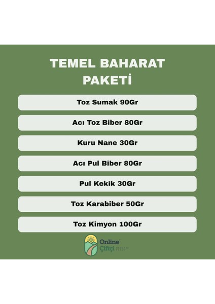 7’li Temel Baharat Seti – Doğal ve Katkısız Baharat Çeşitleri modelleri