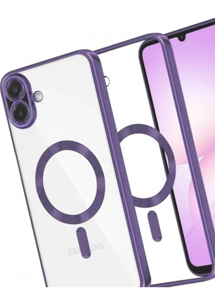 Samsung Galaxy A07 Kross Magneticsafe Kapak - Mor modelleri