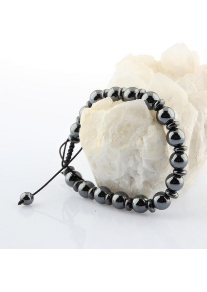 Doğal Hematit Taşlı 8 mm Bileklik, Şık ve Enerjik Takı Seçeneği fiyatları