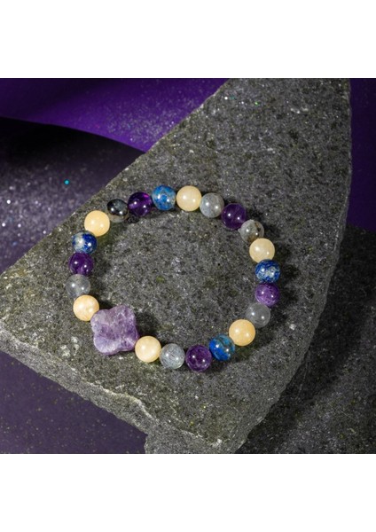 Yay Burcu 8mm Doğal Taş Yonca Bileklik, Renkli ve Şık Takı Hediye indirimleri