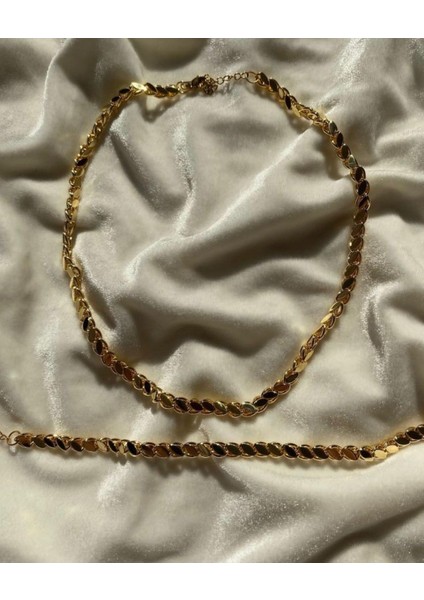 Paslanmaz Çelik Zincir ve Bileklik Seti, Unisex, Şık ve Dayanıklı Takı Seti