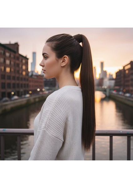 Fiber Sentetik Sihirli At Kuyruğu / Orta Kumral