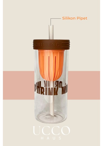 600ML More Drink Pipetli Cam Detox Matara Suluk Bardak - Süt, Su, Meşrubat, Limonata Sunum Bardağı fiyatları