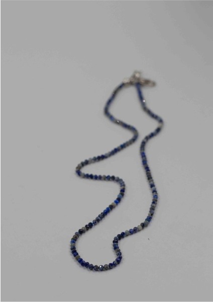 Doğal Lapis Lazuli Taşı Ince Kolye, 2mm, Zarif Takı. fiyatları