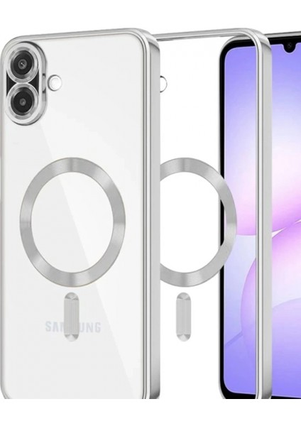 Samsung Galaxy A07 Kross Magneticsafe Kapak - Gümüş fiyatları