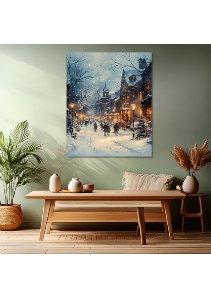 Kanvas Dikey Duvar Tablosu Kanvas Yeni Yıl Şehir Manzarası Ev Ofis Salon Modern Duvar Tablosu modelleri