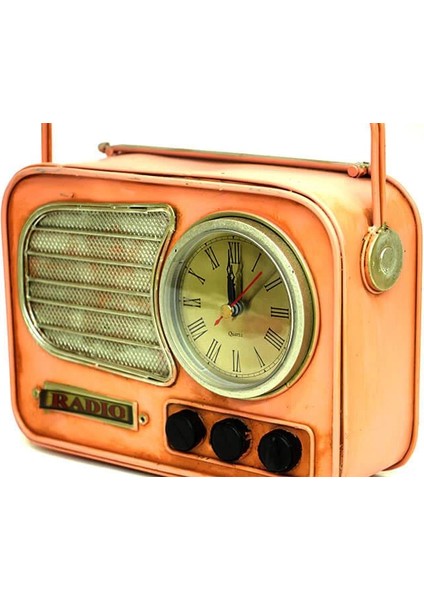 Dekoratif Metal Radyo Saat Masa Saati Vintage Ev Ofis Hediyelik modelleri