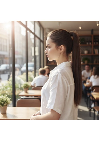 Fiber Sentetik Sihirli At Kuyruğu / Orta Kahverengi