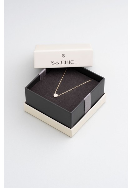 18 Ayar Sarı Altın Kaplama Kalpli 45 cm Gümüş Kolye indirimleri