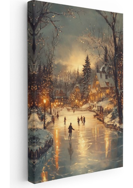 Kanvas Dikey Duvar Tablosu Kanvas Donmuş Nehir Ev Ofis Salon Modern Duvar Tablosu fiyatları