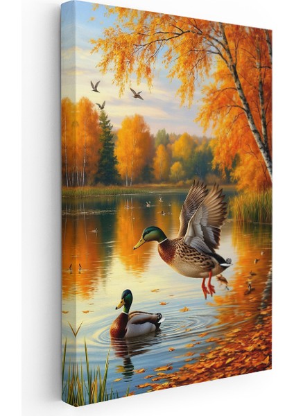 Kanvas Dikey Duvar Tablosu Kanvas Göldeki Sevimli Ördekler Ev Ofis Salon Modern Duvar Tablosu fiyatları