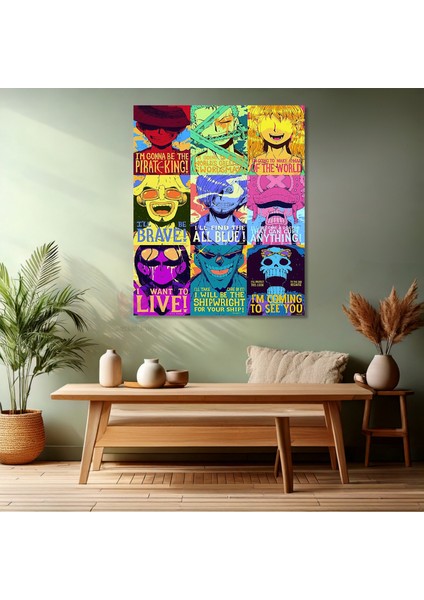 Kanvas Dikey Duvar Tablosu Kanvas One Piece Tayfa Ev Ofis Salon Modern Duvar Tablosu modelleri