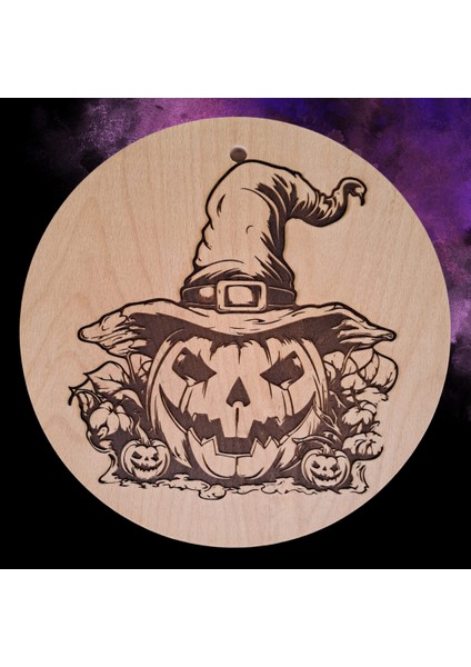 Halloween Temalı Ahşap Yuvarlak Sunum Tahtası fiyatları