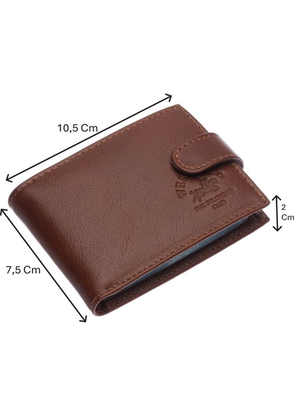 Hakiki Deri Bol Şeffaf Kart Bölmeli Patlı Unisex Kartlık - Taba