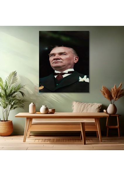 Kanvas Dikey Duvar Tablosu Kanvas Atatürk Portre Renkli Ev Ofis Salon Modern Duvar Tablosu modelleri