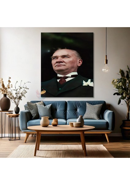 Kanvas Dikey Duvar Tablosu Kanvas Atatürk Portre Renkli Ev Ofis Salon Modern Duvar Tablosu fırsatları