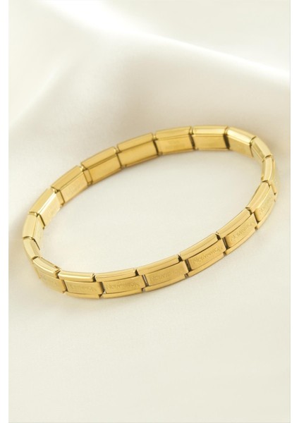 Ds-Derin Italyan Çelik Bileklik-Sarı