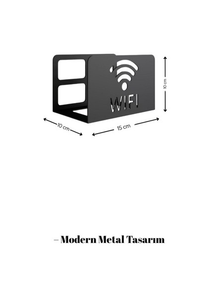 Modern Metal Tasarım Wi-Fi Işaretli Modem / Router Depolama ve Kablo Saklama Organizeri 15X10X10 cm fırsatları