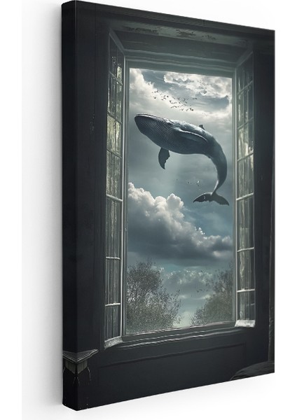 Kanvas Dikey Duvar Tablosu Kanvas Uçan Balina Ev Ofis Salon Modern Duvar Tablosu fiyatları