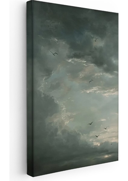 Kanvas Dikey Duvar Tablosu Kanvas Kasvetli Gökyüzü Ev Ofis Salon Modern Duvar Tablosu fiyatları